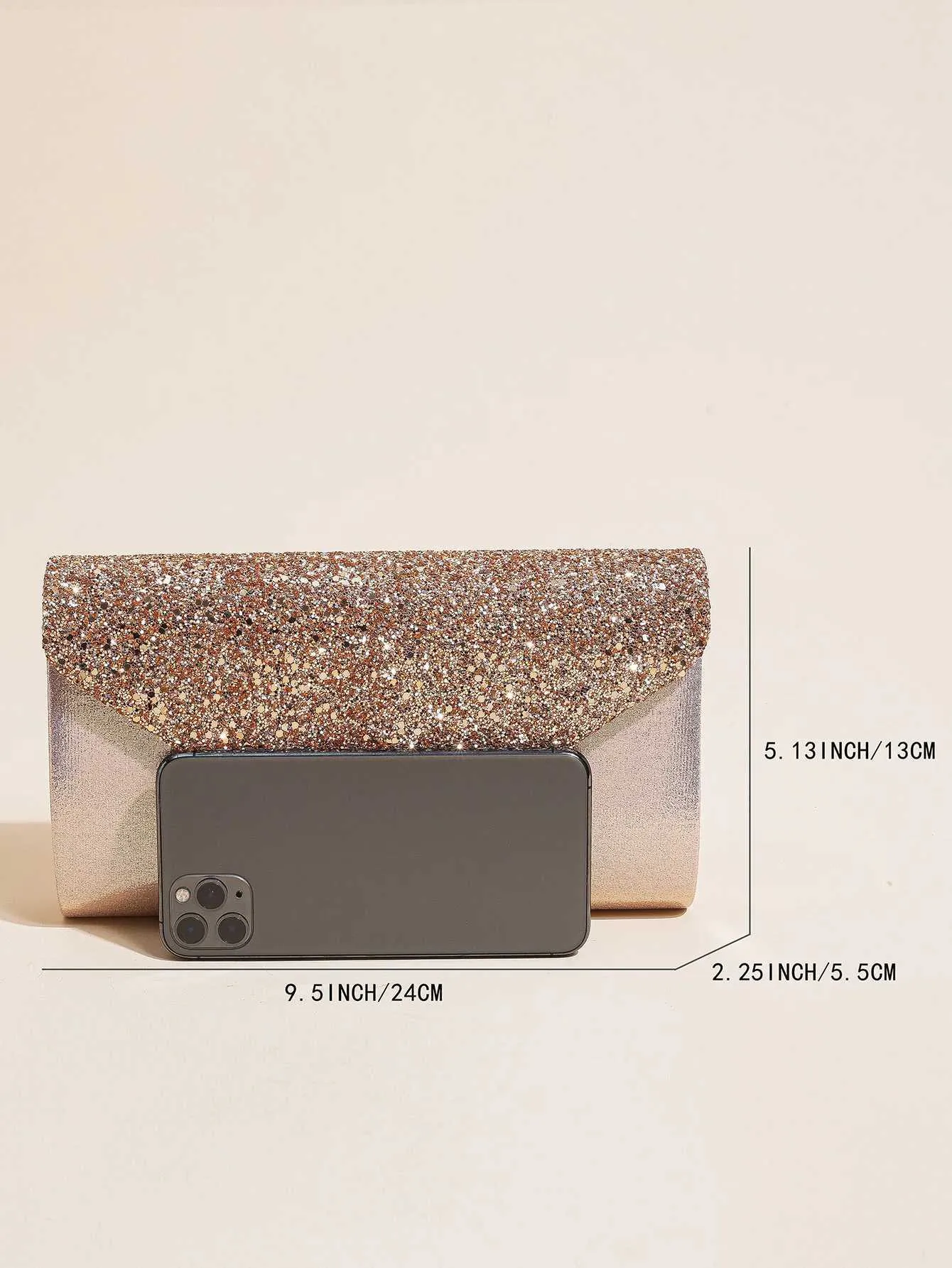 Womens evening envelope handbag promotion sequin clutch wallet shoulder chain cross body bag Y241019_voghion.com