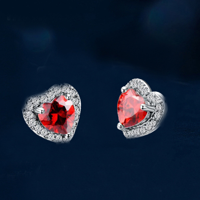 Boucles d'oreilles en forme de cœur en zircon AAA super flash pour femmes_voghion.com