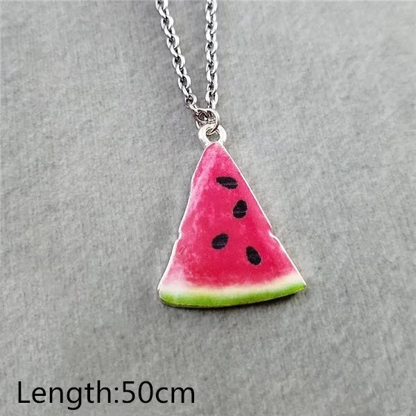 Collier fait main de pastèque de fruit mignon de mode unisexe_voghion.com