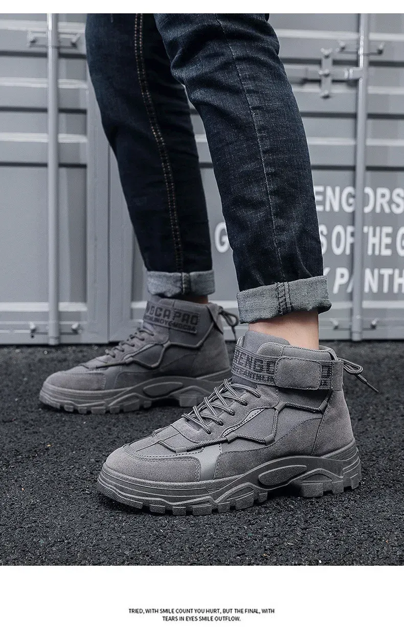 Outdoor-Wanderschuhe Winterschuhe Leichte rutschfeste Herren Wüstenstiefeletten 2024_voghion.com