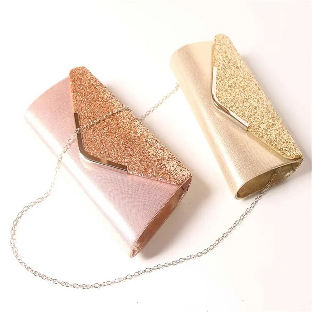 Womens envelope evening chain shoulder bag sparkg banquet ps wallet womens wedding party clutch mini handbag Y241019_voghion.com
