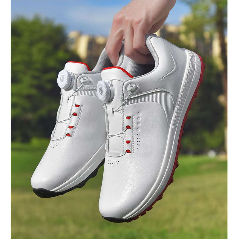 【 Kényelmes belső tér 】 Férfi golf alkalmi sokoldalú sportcipő, vízálló, klasszikus, csúszásgátló, fix szögekkel_voghion.com