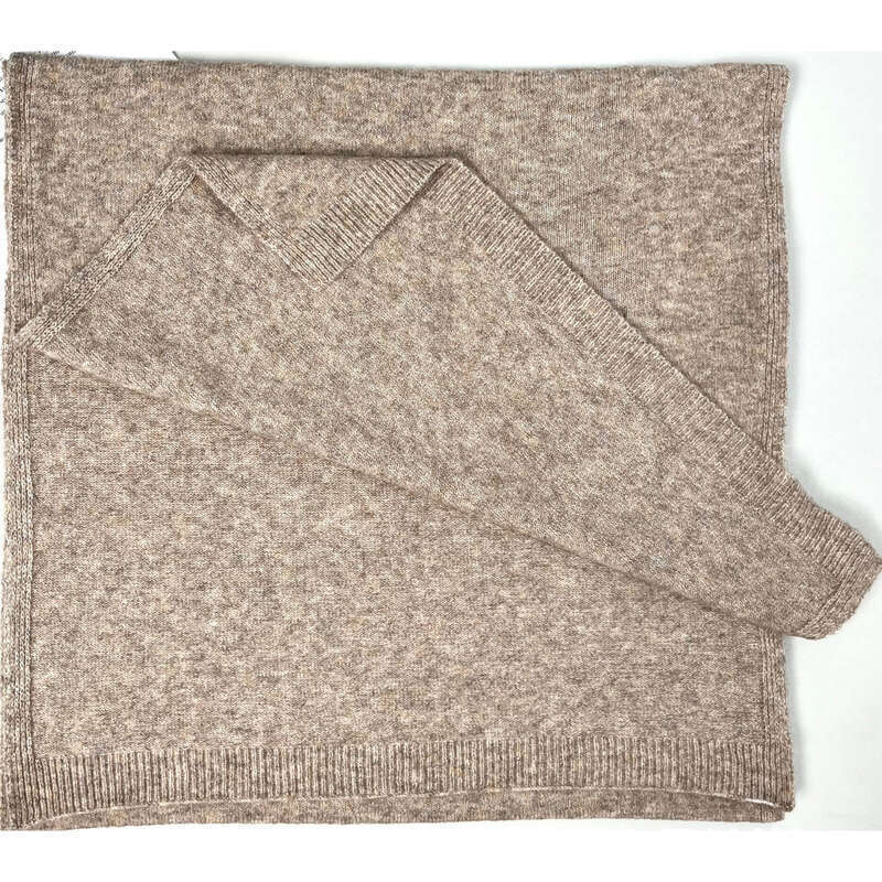 Bufanda de punto cálida lisa versátil otoño invierno accesorio_voghion.com