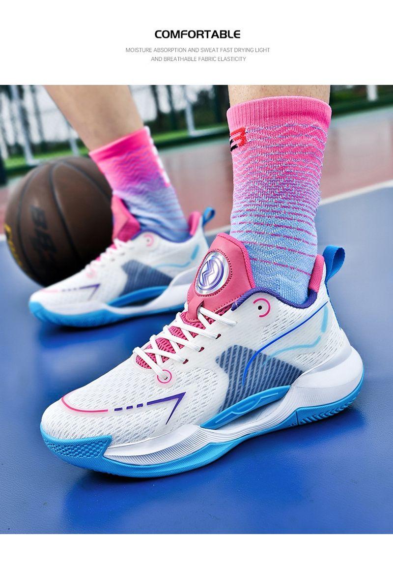 Ultraleichte Basketballschuhe Herren, professionelle Wachen, solide Turnschuhe, atmungsaktive Single-Mesh-Sneaker für_voghion.com