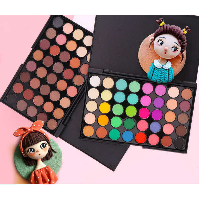 40 farver pudderblush flerfarvet kombination øjenskyggepalette ny_voghion.com