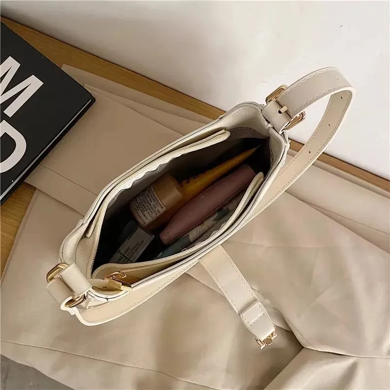 Women's Shoulder Bag Solid Colour Fashion Messenger Handbag_voghion.com