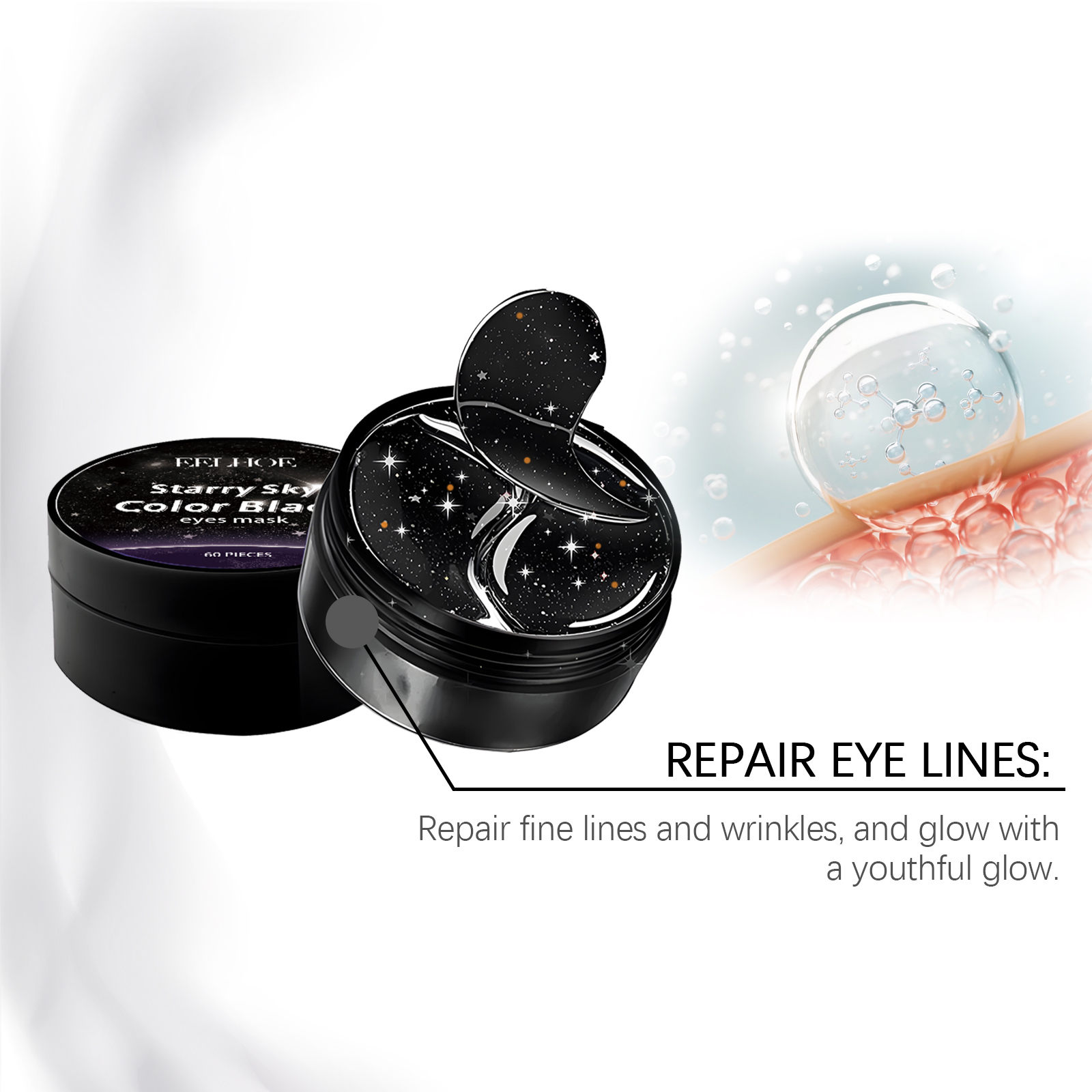 EELHOE Star Plus Black Eye Mask Hydrates And Moisturizes The Skin Around The Eyes_voghion.com