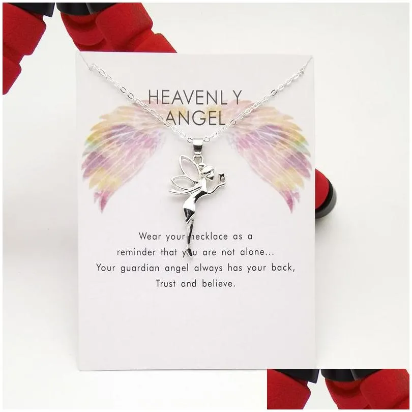 Ciondolo angelo celeste con carta in lega per donna Moda Consegna a domicilio Gioielli Collane Pendenti Dhkhx_voghion.com