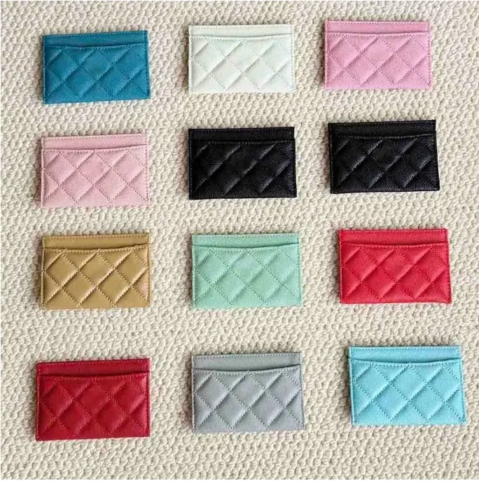 Retro Women's Mini Deck Caviar Leather Dia Plaid Designer Gold Hardware Coin Wallet Fashion Evening Dress Handbag_voghion.com