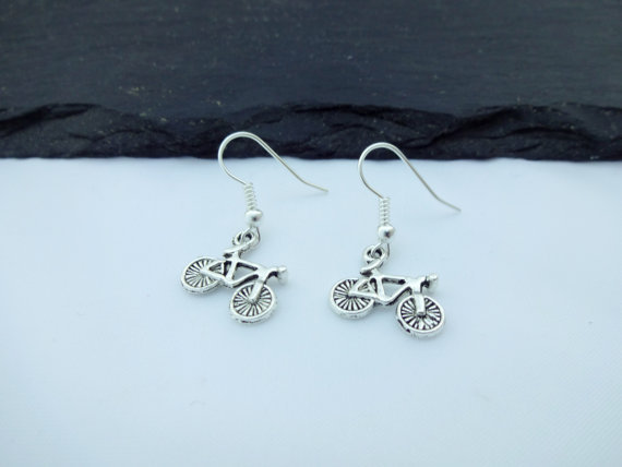 Ciondolo vintage per orecchini da bicicletta in lega d'argento_voghion.com