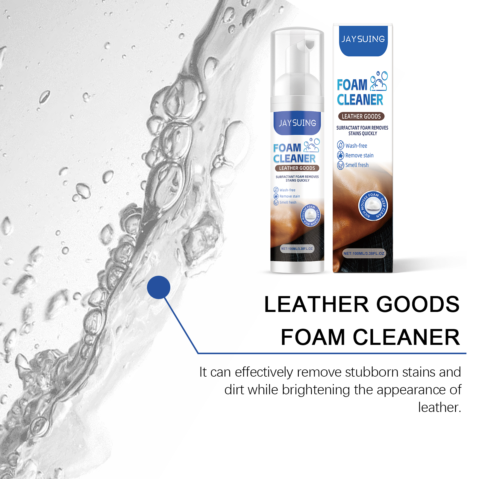 Jaysuing Leather Products Foam Cleaner Multi-Functional Leather Cleaner Sofa Boots Leather Shoes Maintenance Agent_voghion.com