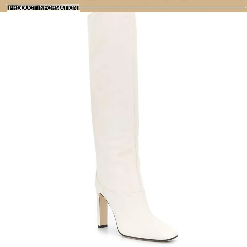 Bottes grande taille marque créateur de mode femmes au-dessus du genou chaussures à talons hauts femme automne hiver noir chaud neige longue_voghion.com