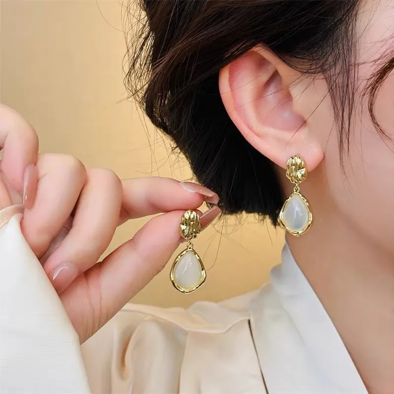 Charm Ear Stud Designer Pearl Engagement Gold Plated for Women Earrings Wedding Party Jewelry_voghion.com