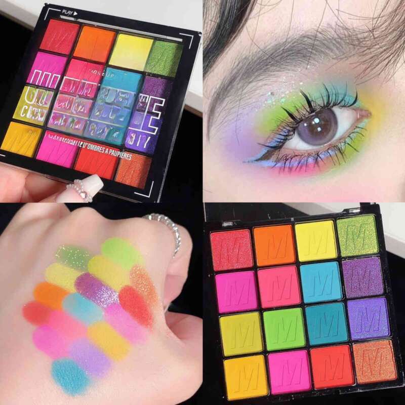eyeshadow Palette Glitter Matte Large Foundation Lasting Color Stage Makeup_voghion.com