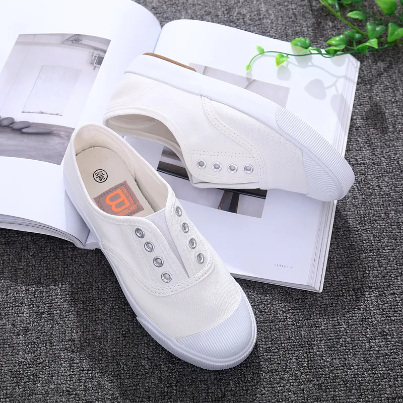 Woman Summer New Fashion Women's Canvas Casual Flats Solid Color Classic Breathable Female Simple Shoes Sneakersd766_voghion.com