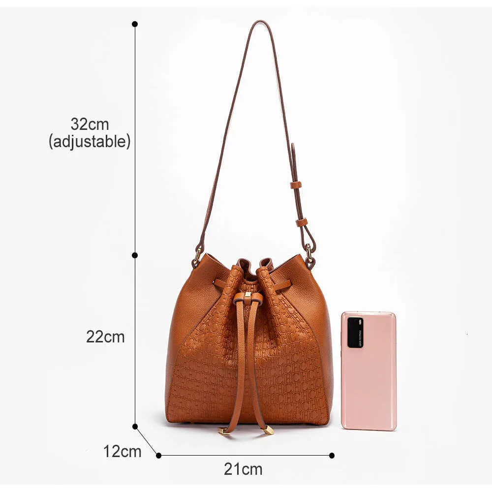 Pink Bucket Bag Large Capacity Shoulder Bag Fashion Handbag_voghion.com