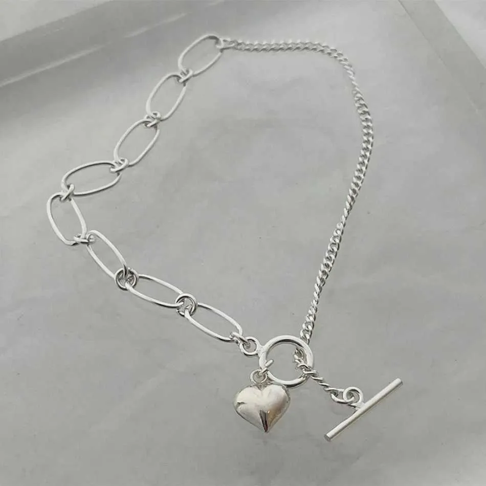 Anklets Lispector Sterling Sier korejiešu mīlestības šarms piemērots vienkāršai ķēdes kaklarotai sieviešu vasaras pludmales rotaslietas_voghion.com