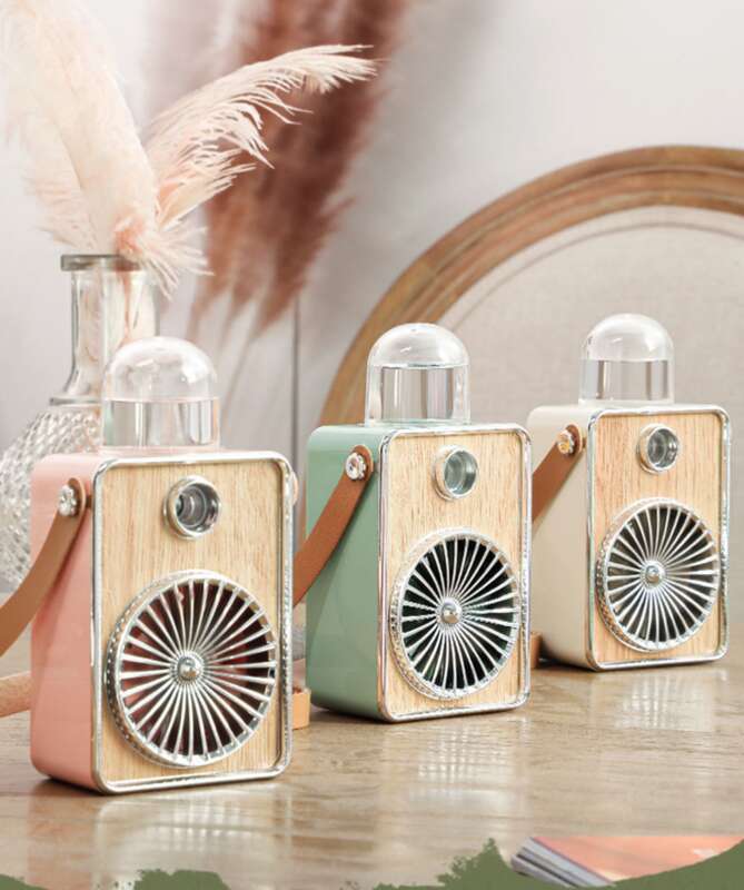 Ventilatore portatile a lunga durata per il collo, piccolo, con ricarica USB, per studenti, mini, spray rigenerante per l'aria._voghion.com