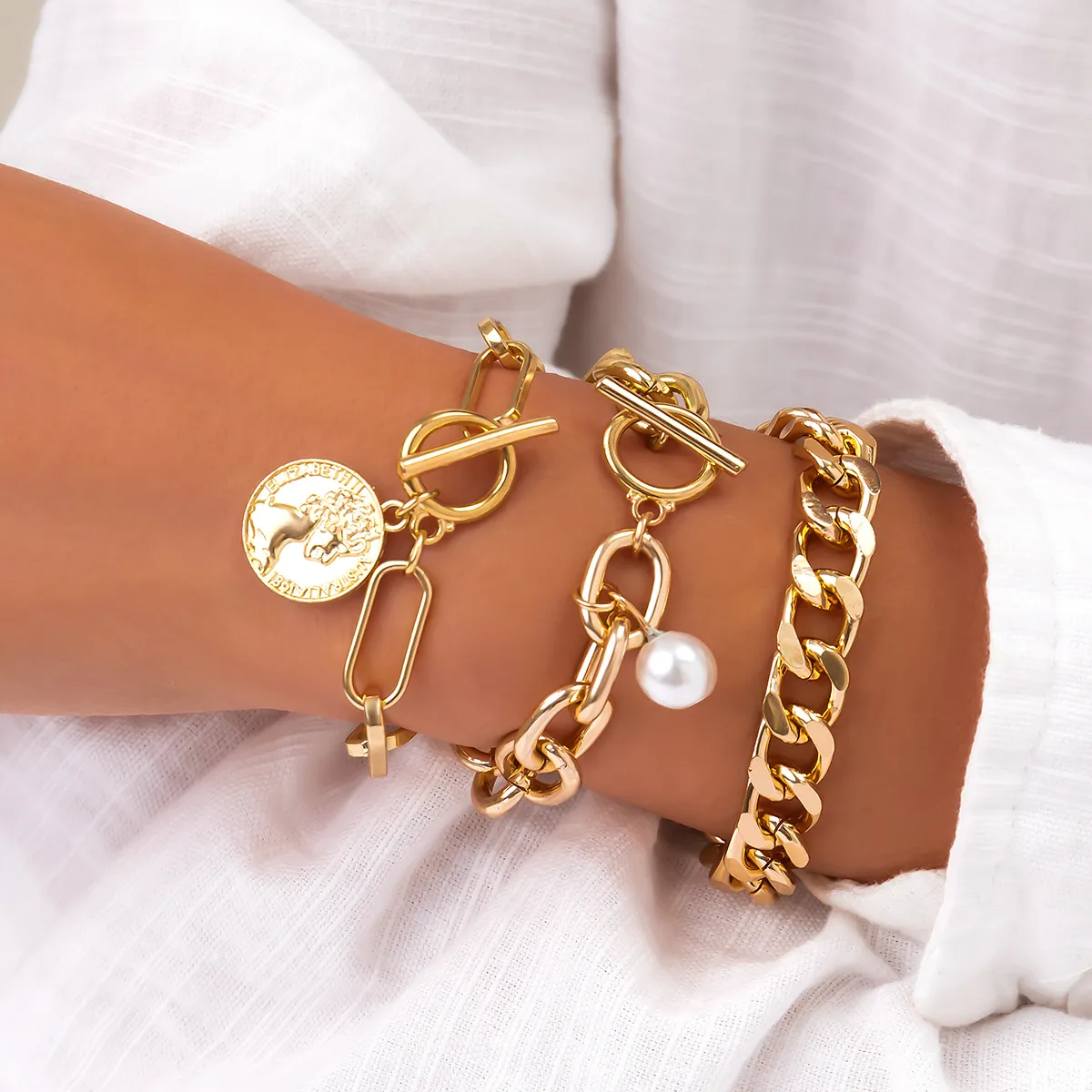 Ledarmbånd Kvinder Unik Perle Armbåndssæt Håndledskæde Stilfuldt Tilbehør Mode Anime Tilpassede Smykker_voghion.com