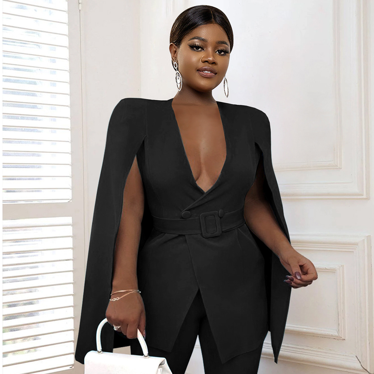Women's long sleeve small suit fat MM workplace commuting women's clothing Suit coat_voghion.com