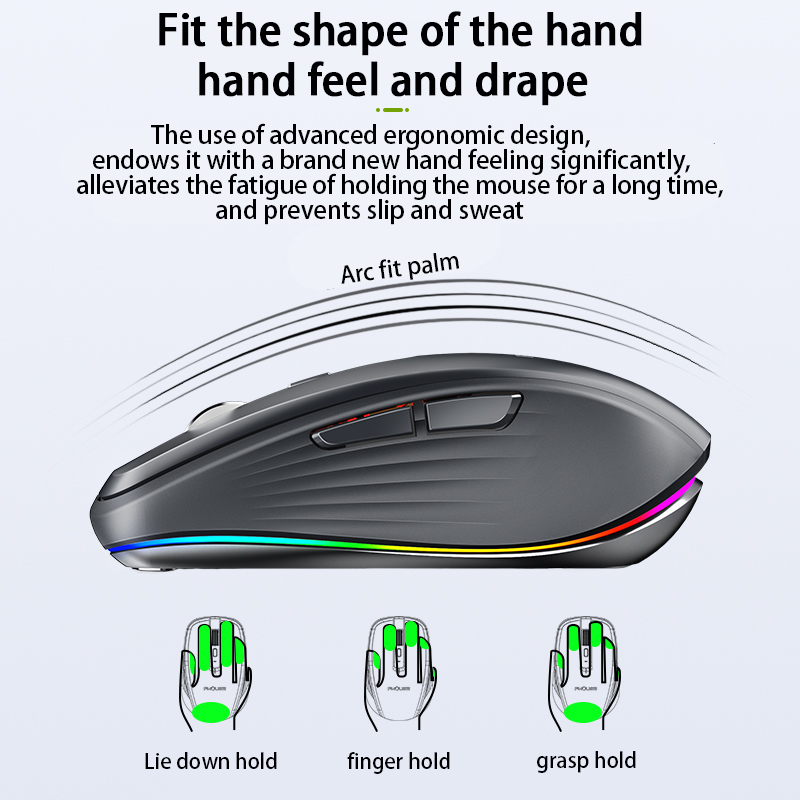 Bluetooth Wireless Mouse USB Computer Mouse Silent Ergonomic Mouse 2400 DPI Optical Mause Gamer Noiseless Mouse For PC Laptop_voghion.com