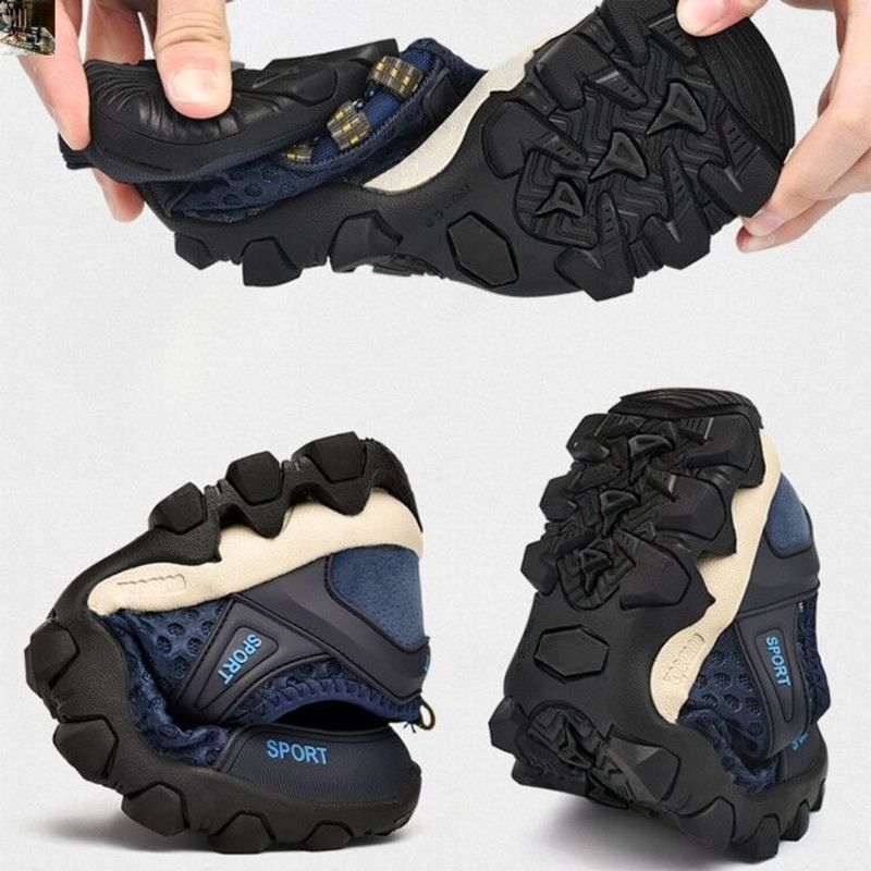 Summer Creek Tracing Herren Atmungsaktive Freizeit Hohl Mesh Outdoor Bergsteigen Sport Wanderschuhe_voghion.com