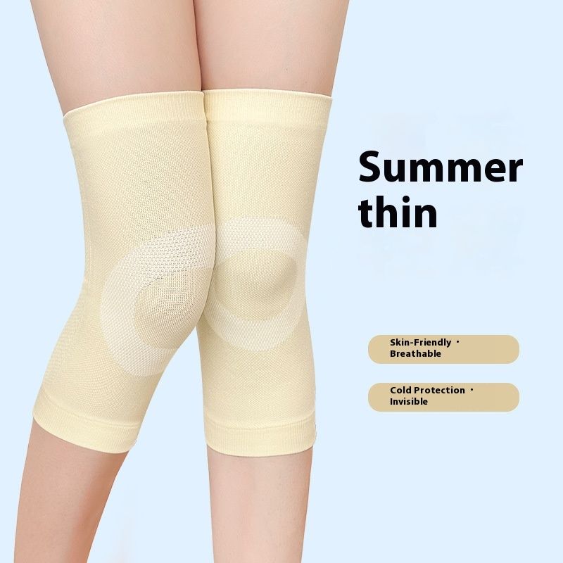 Summer thin nylon warm for sports joint windproof elderly air-conditioned room cotton knee with circular leg pads_voghion.com