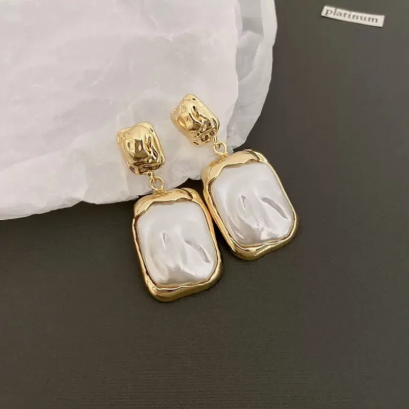 Charm Ear Stud Designer Pearl Engagement Gold Plated for Women Earrings Wedding Party Jewelry_voghion.com