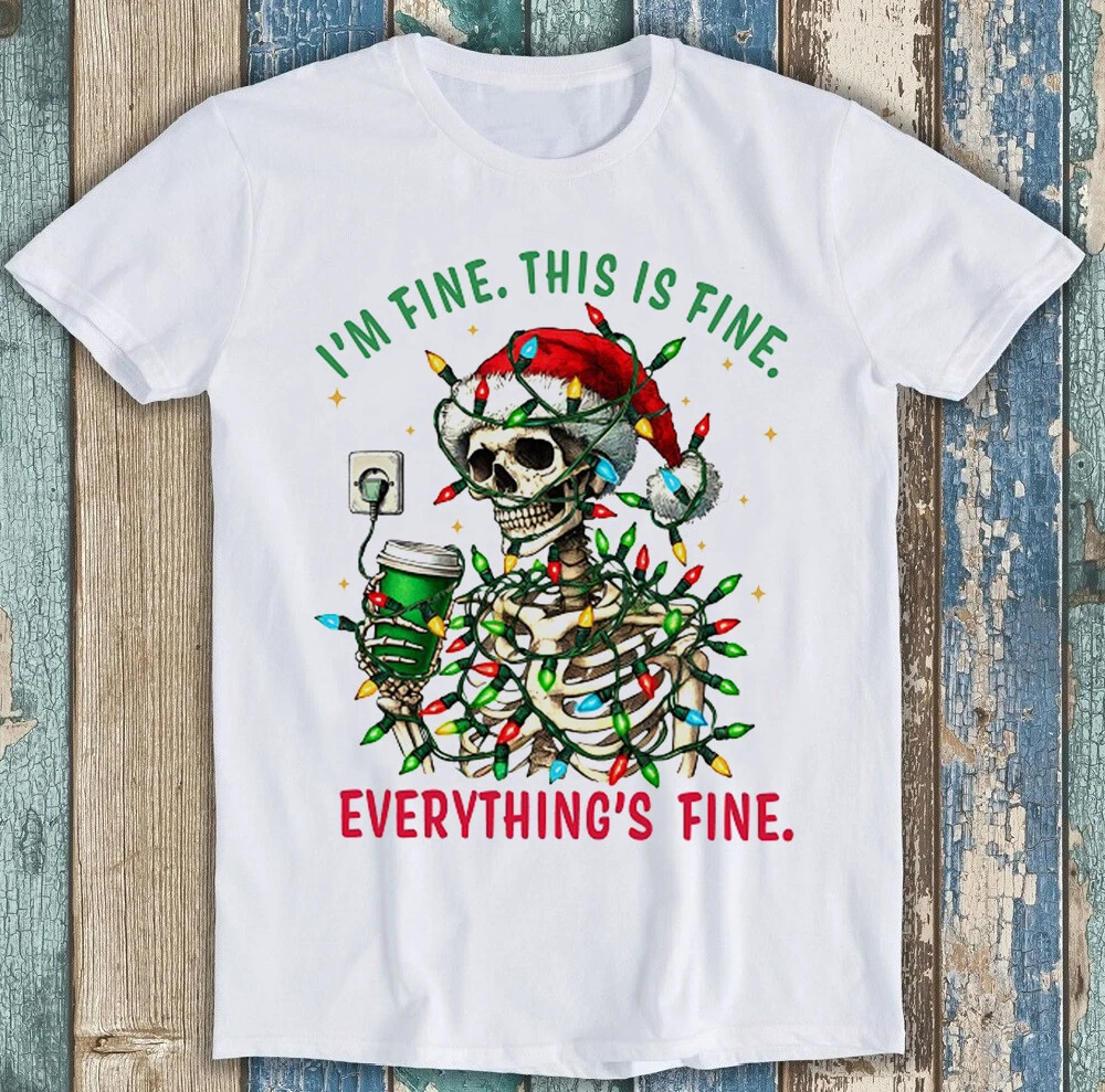 Kerst t-shirt skelet halloween grappig voor dames en heren_voghion.com