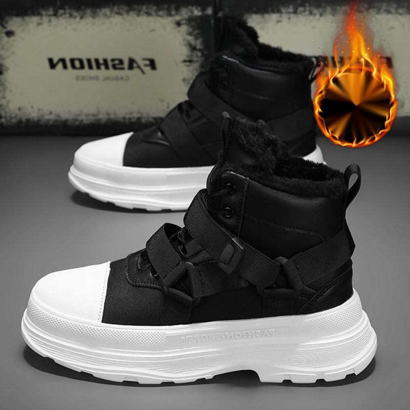 【 Niedriger Preis im Internet 】 Schuhe Herren Winter Neue Outdoor-Sport Tragen beständig Hoher Schnitt Schnee mit Samt_voghion.com