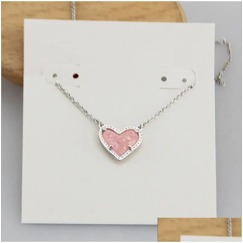 Hanger kettingen ketting hart druse echt goud vergulde hangers glitter sieraden brief cadeau met stofzak druppel_voghion.com