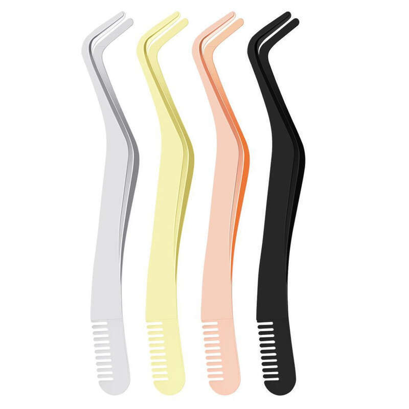 Roestvrijstalen zevenkammige pincetverlengingen valse clip boog wimperassistent schoonheidsspecialiste_voghion.com