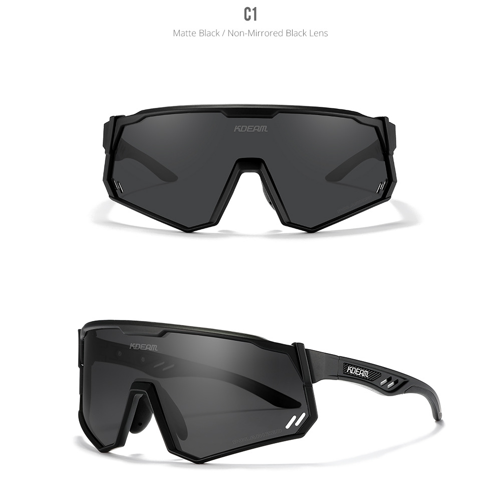 2023 Nieuwe Europese en Amerikaanse KDEAM Eendelige zonnebril Gepolariseerde Outdoor Fietsbril TR90 Sportbril 0722_voghion.com