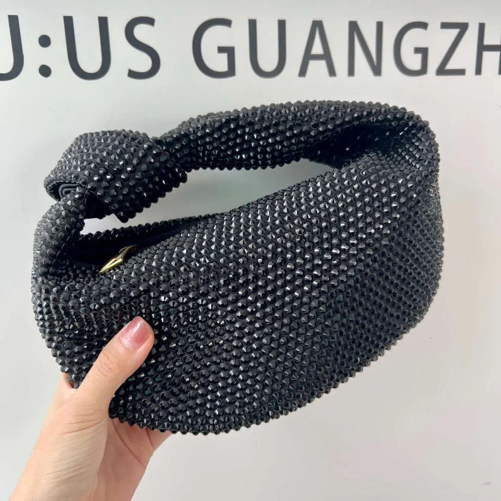 Designer Knotted Crsytal Rhie Dia Cloud Women's Handbag Bg Shiny Evening Bag Dinner Party Clutch Purse_voghion.com