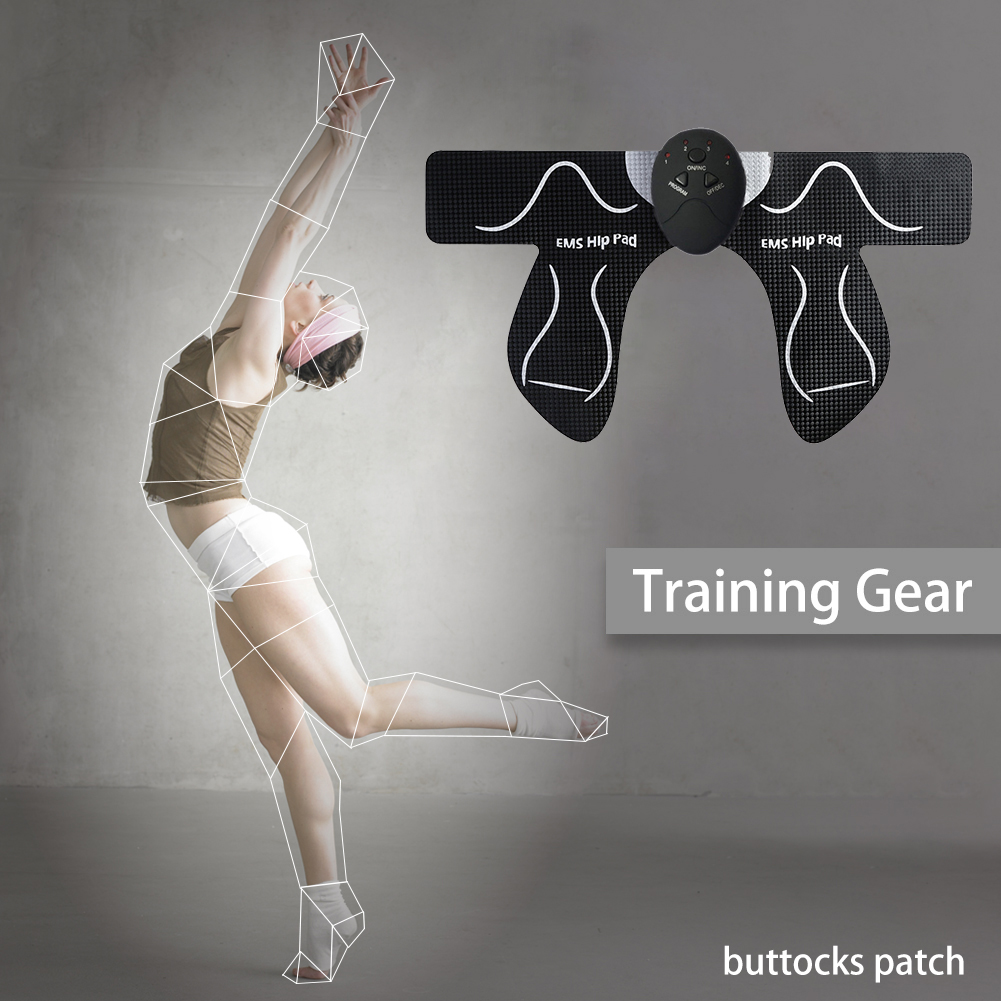 EMS Hüfttrainer Muskelstimulator Gesäß straffer Lifter elektrische Vibration ABS Bauchtrainer Pad Hüfte Abnehmen Massagegerät Körper_voghion.com
