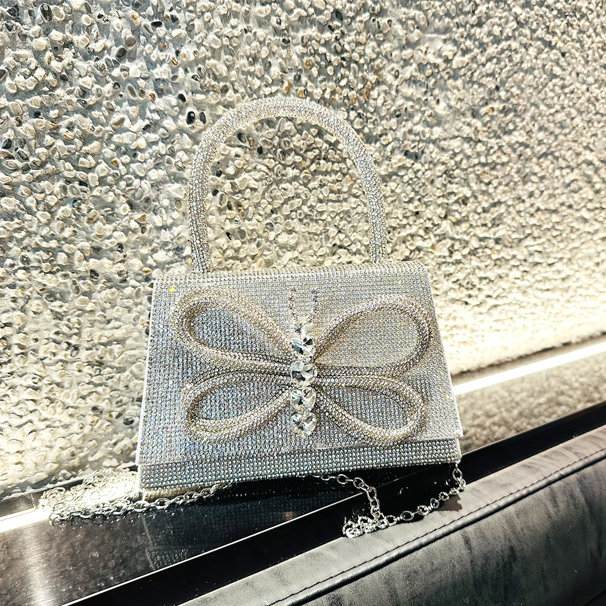 jiomay Golden Rhineste Tote Designer Handtaschen Elegante Geldbörsen für Frauen Shiny Menger Y2K Fi Umhängetasche s1OR #_voghion.com