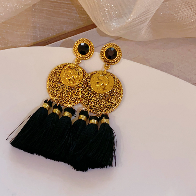 Aiguille d'argent, diamants médiévaux, boucles d'oreilles à pampilles élégantes en forme de figure cerclée, petites polyvalentes et boucles d'oreilles_voghion.com