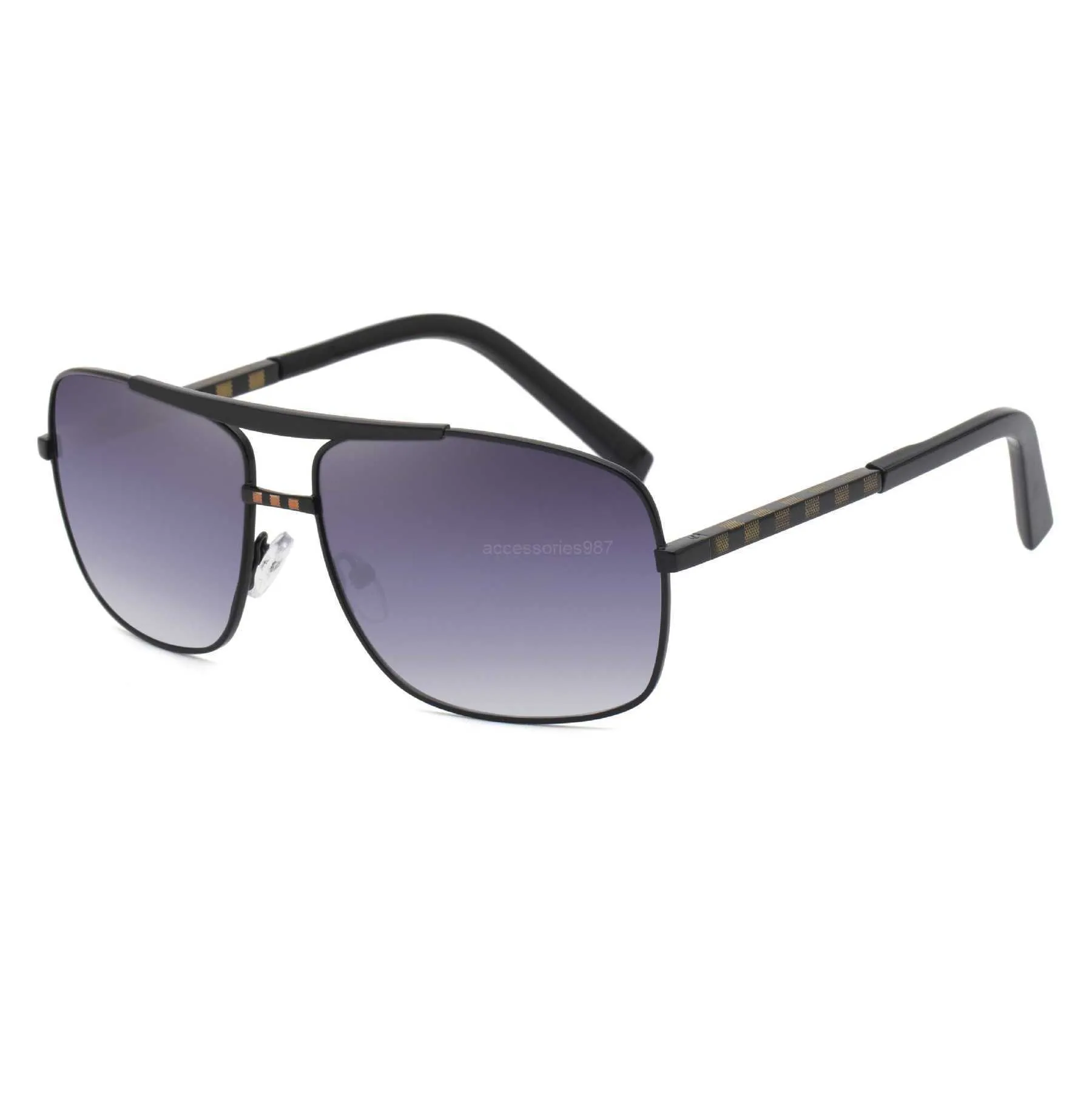 Designer Sunglasses For Men Black Metal Frame Round Eyewear_voghion.com