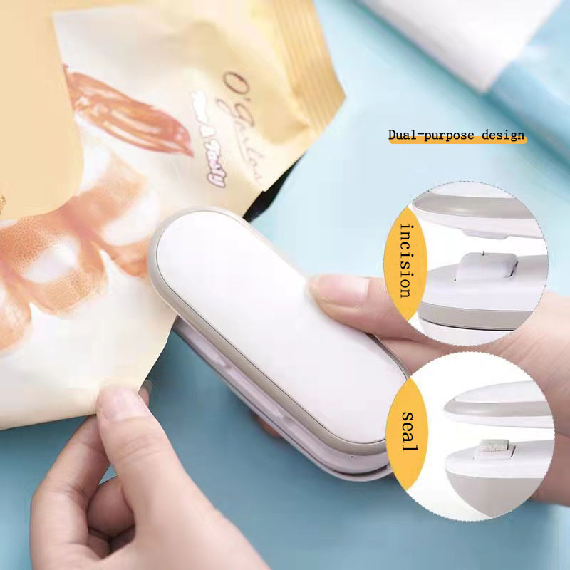 Mini macchina sigillatrice portatile termosaldatrice sacchetto di plastica per la conservazione di confezioni adesivo e sigilli utili per alimenti snack clip di sigillatura_voghion.com