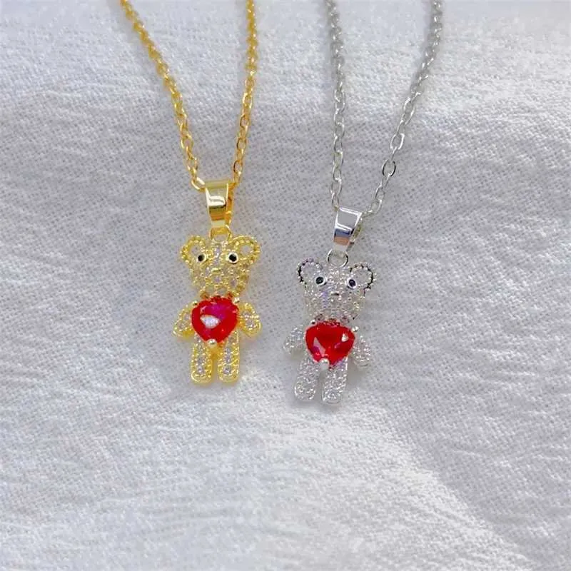 Bear Pendant Necklace Classic Retro Stainless Steel Jewellery_voghion.com
