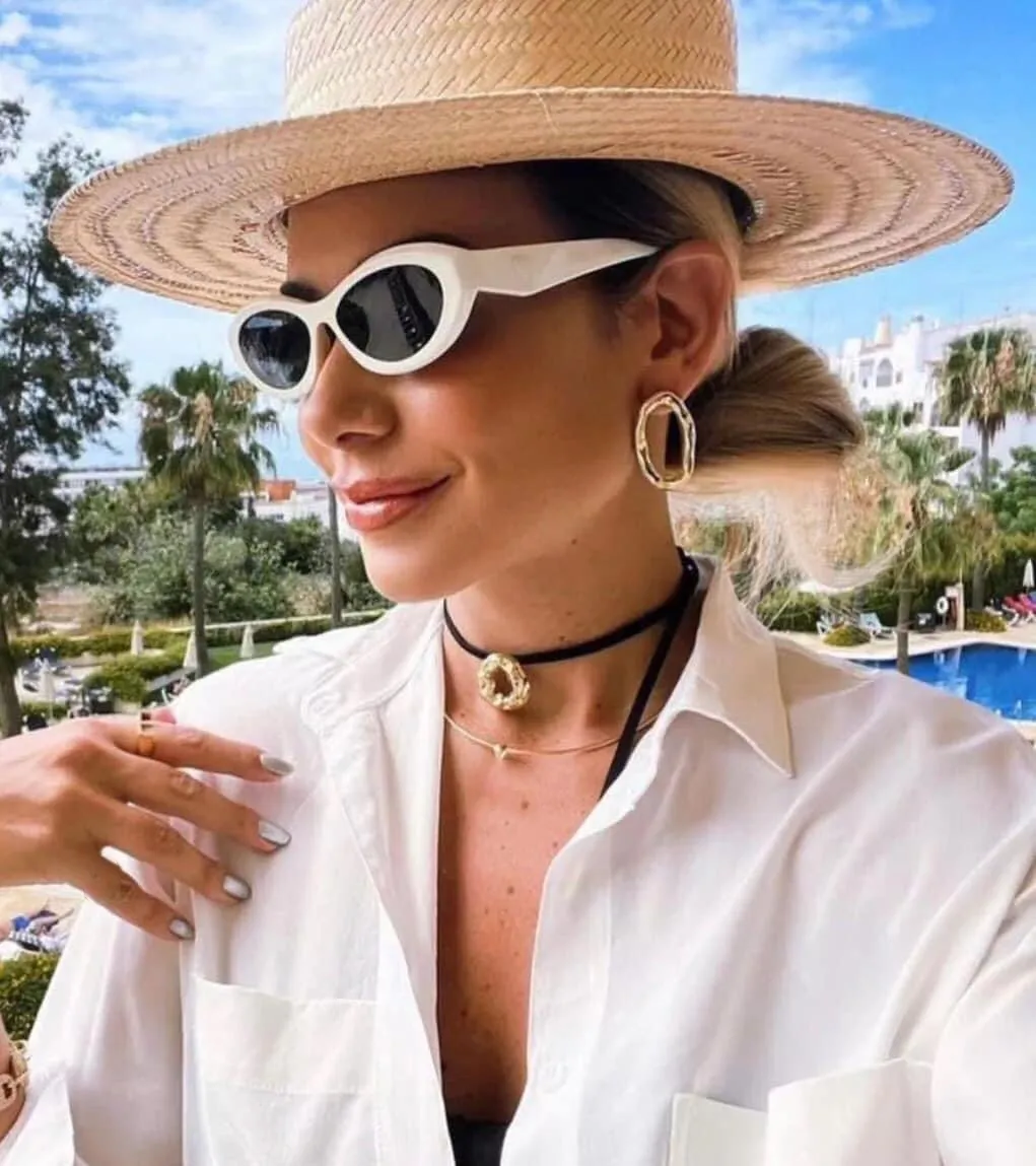 Beach Glasses for with Ellipses Shading Nice Women UV Frame Trend Men Cat Protection Eye Polarized Sunglasses Small_voghion.com