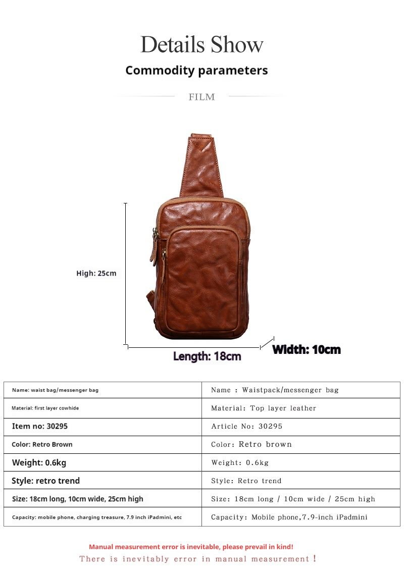 Neue Retro-Brusttasche Herren mit großer Kapazität, einzelne Umhängetasche, Umhängerucksack für Damen, verschleißfeste_voghion.com