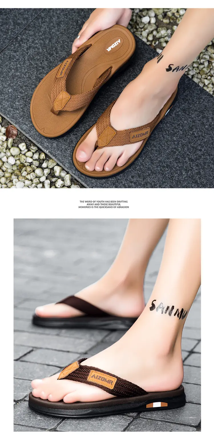 Herren Flip-flops Für Zuhause Und Strand Modische Hausschuhe_voghion.com