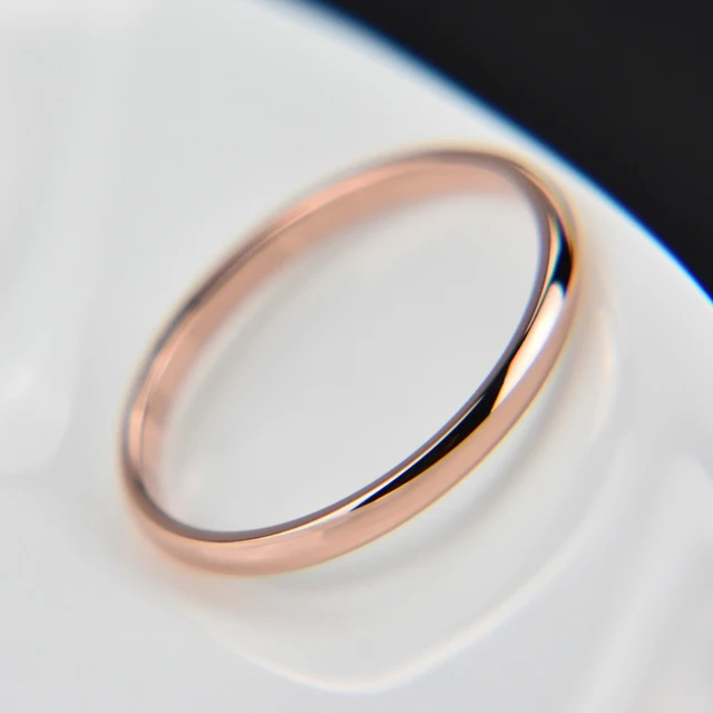 #4 5 6 7 8 9 10 Größe dünner Titanstahl Paar glatte Mode Roségold Fingerring 1 Stück für Frauen und Männer Schmuck Geschenk_voghion.com