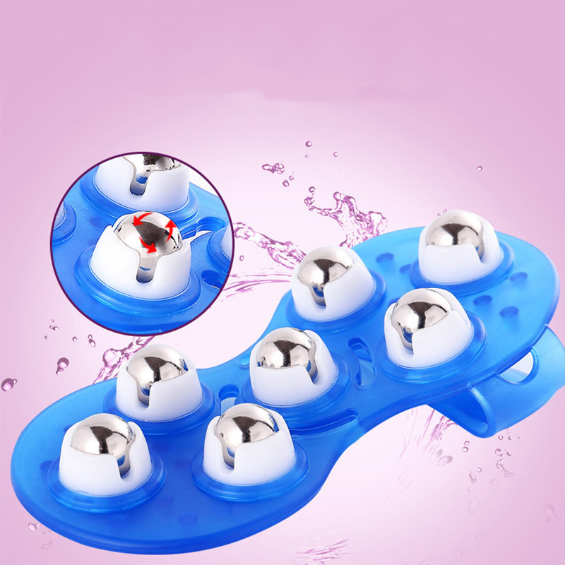 Massagehandschuh für den Rücken mit Rollball, Schmerzlinderung, Entspannungsmassagegerät für Nacken, Rücken, Schultern, Gesäß, Körpergesundheitspflege_voghion.com