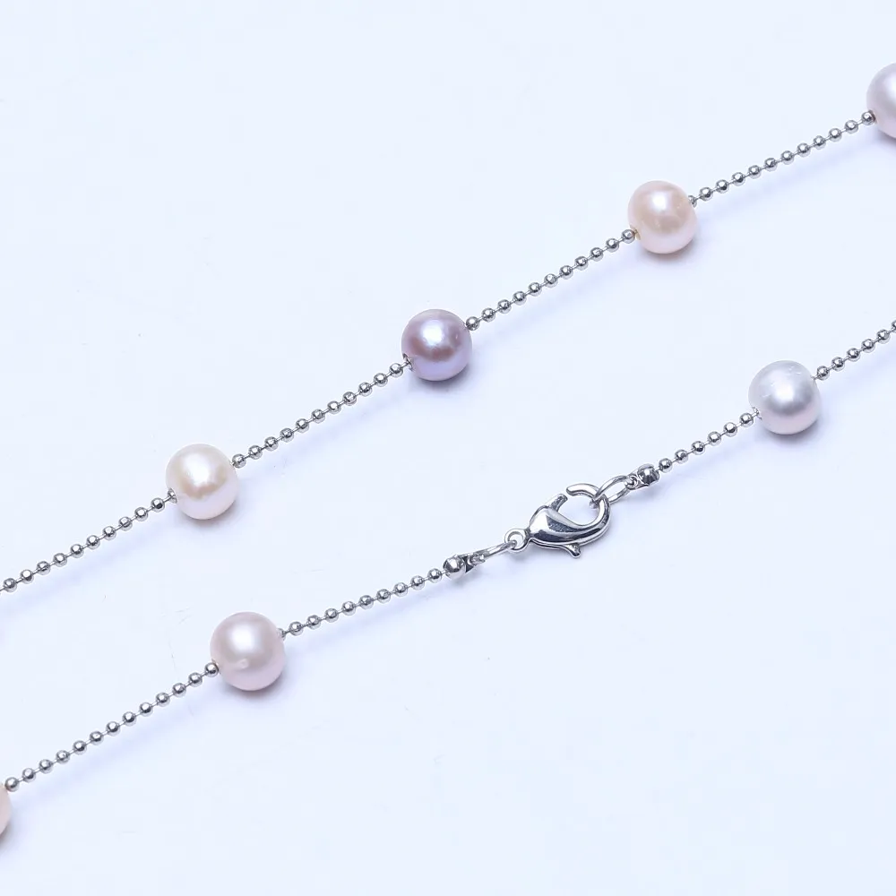 Ketten Boho Kartoffel Echt Perl Perl a Glied Bijouen Dammen Laang Halskette Kette Fir Party_voghion.com