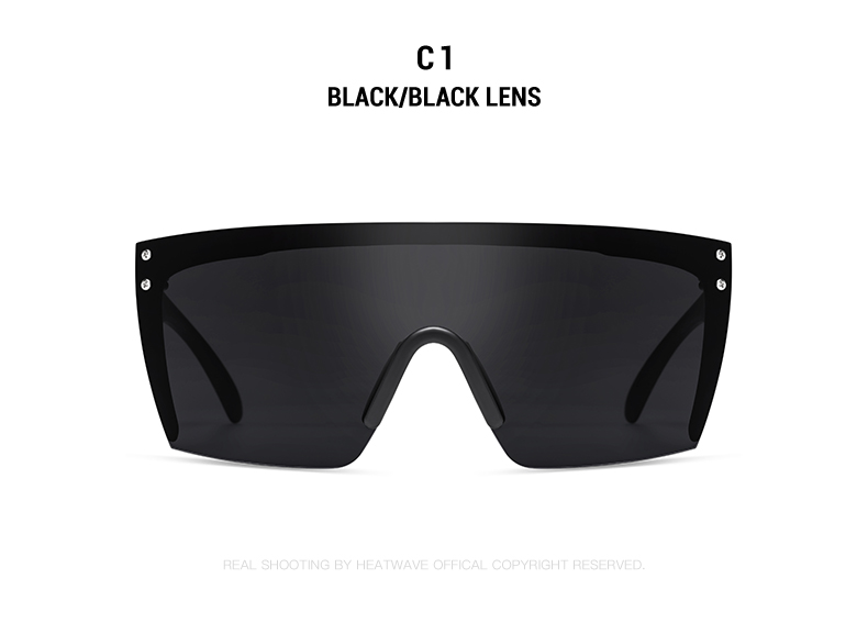 NUOVO MARCHIO Lente verde a specchio Heat Wave Occhiali da sole da uomo Occhiali sportivi Protezione UV400 con custodia_voghion.com