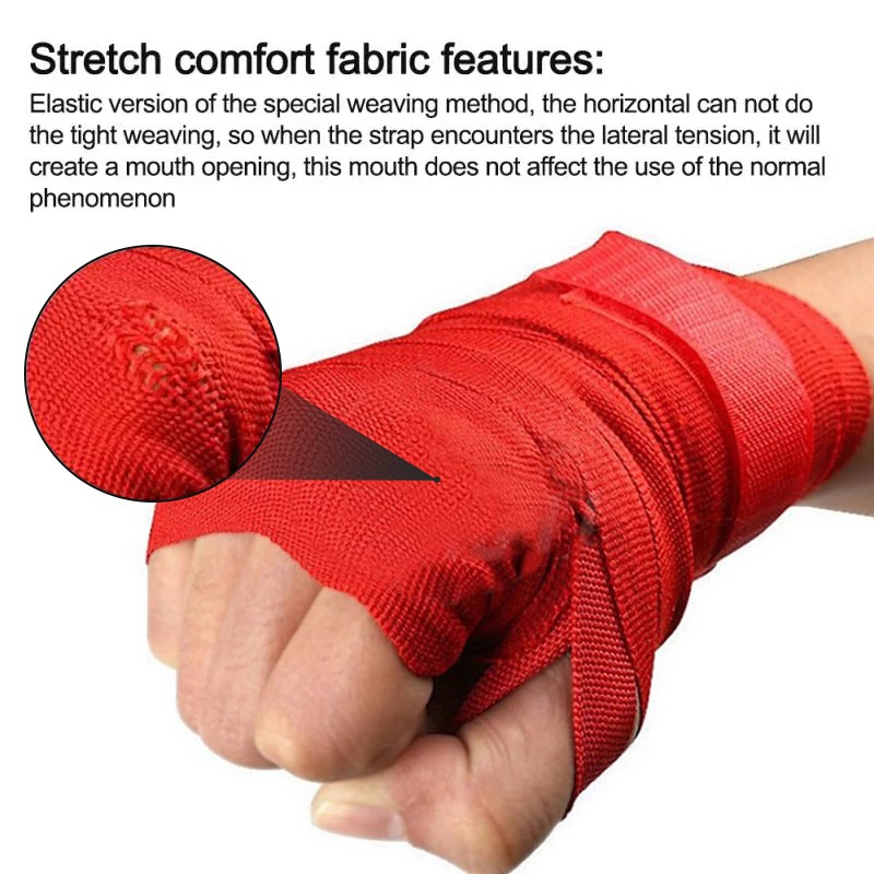 1 paio 5M/3M 100% cotone Bo Strap Bendaggio Velcro Guanti per le mani Bende Sanda Muay Thai MMA Taekwondo_voghion.com