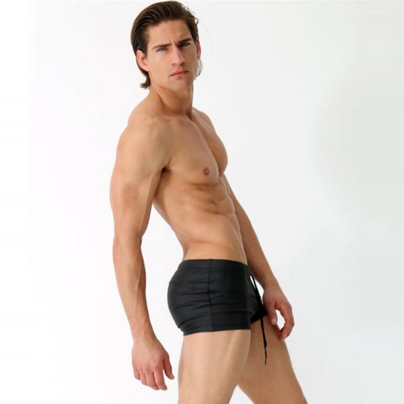 Men's European Style Swim Trunks - Quick-Dry & Comfortable For Beach & Pool (No Pockets UPF50+ Black/Blue S-XXL)​​_voghion.com