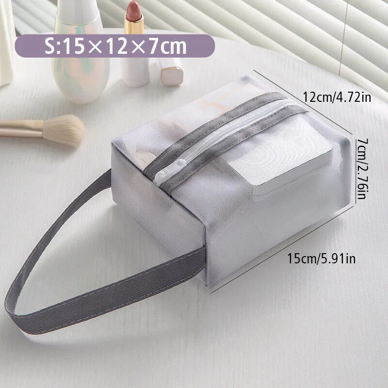 Neu Mesh Transparente Kosmetik Frauen Reise Make-Up Fall Lippenstift Lagerung Pouch Casual Zipper_voghion.com
